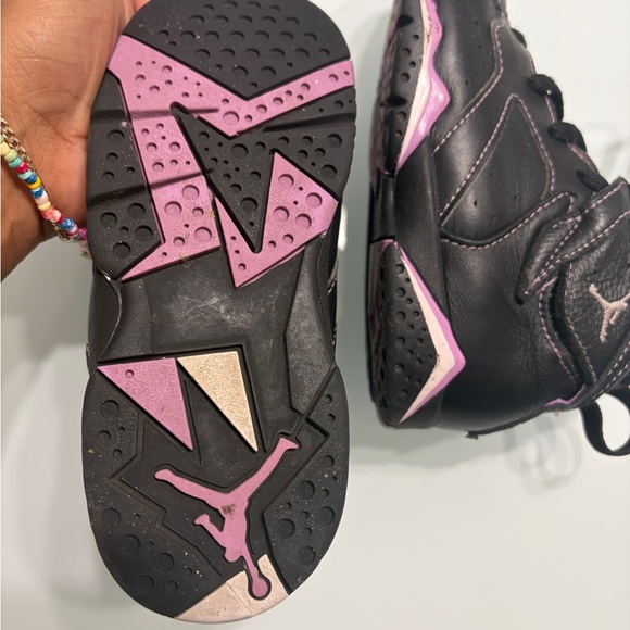 Kids Black and Purple High-Top Sneakers - Picture 9 of 12